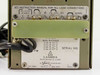 Lambda LP-521-FM rear rating plate detail showing input 105-132VAC 47-440Hz, output 0-20VDC, temperature-derated max ratings, Lambda Electronics Corp / Veeco subsidiary, Melville L.I. New York