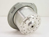 Aluminum spindle 72852702AR RM1189 — side profile view showing cylindrical body, outer lip flange, and 1/2" stainless steel shaft end
