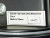 Kensington K60106 arm label reading 'K60106-Flat Panel Desk Mount Arm, Black, Made in Taiwan, A0422'