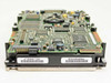Seagate ST318304FC – rear PCB view showing controller chips and Fibre Channel connector from below