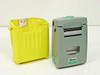Zebra Eltron PA202 XPort portable thermal printer shown alongside yellow carrying case, front view