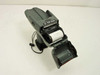 Zebra TR220 portable label printer with paper door fully open showing thermal print mechanism and platen roller