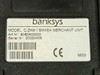 Banksys C-ZAM bottom label showing model C-ZAM / Smash Merchant Unit, Art No. 9060400000, Serial No. 00000458, and CE mark