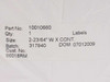 Zebra 10010660 roll label showing part number, size 2-23/64" x continuous, batch 317940, DOM 07012009, customer number 66018RM