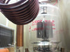 Close-up of Eimac Varian 3-500Z triode vacuum tube inside the RF deck with inductor coil visible