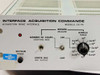 Riber CD 116 front panel close-up showing Interface Acquisition Commande label, counting rate knob, DAC output toggle, power switch, and range selector