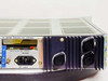Riber CD 116 rear panel left side showing IEC power inlet (J9 Secteur), input clock/DAC/address connector J1, and large external heatsink