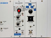 Riber TCA 380 Scan and Modulator plug-in panel close-up showing coarse/fine amplitude controls, lower limit knob, and modulator frequency selector (2.2, 22, 44 kHz)