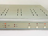 Leitch VPA-330N Video Processing Amplifier – front panel right section showing AUTO/INPUT/REF lock mode LEDs, AGC and FADE indicators, BYPASS button, and PROCESSING OFF/ON buttons
