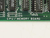 Zenith CPU Memory Board PCB silkscreen label close-up reading CPU / MEMORY BOARD with visible DIP ICs including 74LS125AN and Bachmann components
