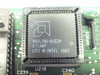 Close-up of AMD second-source 80286 chip on Zenith board, marked N80L286-8/C2H 8713WP Intel 1982