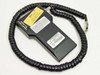 Hypercom S8 PIN pad rear view showing label with part number 010036-008 D1 and coiled cable