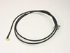 Rosenberger 994296c 6ft coaxial cable laid out showing full length, SMA right angle connector visible at right