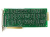 IBM 6181682 ISA controller card – solder side (bottom) view showing clean PCB with through-hole solder points and 37-pin D-sub bracket
