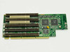 Dell 38506 backplane riser card 49447B06EN – top view showing 5 ISA and 2 PCI expansion slots with onboard controller ICs and Dell logo