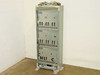 Rolm 9200 PBX 3-stack chassis – rear three-quarter view showing all three bays, rear connector panels, and power cable