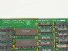 Racore A8107-000 close-up of PCB silkscreen label reading RACORE COMPUTER PRODUCTS P/N 3000-0068 Rev A LANpac II 16 BIT RPL with Motorola MCM6164C55 memory chips and SN74ALS574BN logic ICs