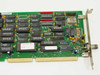Racore A8107-000 LANpac II ISA NIC – top-right PCB area showing Toyocom oscillator, additional logic ICs, and firmware chips