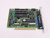 DTK PTI-209 Multi I/O ISA card — top view showing PCB, chips, DB25 bracket connector, and ISA edge connector