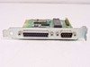 Boca Research BRI4340 ISA I/O card bracket end showing DB25 parallel port and DB9 serial port connectors