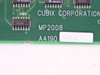 Cubix MP2008 A4190 label close-up showing model number MP2008, part number A4190, Rev A, and Cubix Corporation silkscreen
