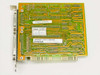 Dynova RT900400603 ISA parallel adapter card – solder side showing RT900400603 part number label, PASS QC sticker, and Dynova warranty label