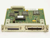 HP A-3210-48 Serial Parallel I/O Module front view showing DB25 serial and 50-pin parallel connectors on bracket