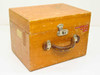 Industrial Instruments RC 16B1 Conductivity Bridge wood carry case closed exterior with leather handle, latch, and label on side