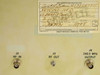 Hughes 3878540-100 rear panel SCG Inspection Status Tag showing part number 3878540-100-D, KU BAND UP CONV., date 2/14/86, and Unauthorized Removal Prohibited notice