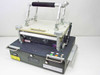 Circuit Check TF12000 Thermopile Laminator and Cutter — front-left three-quarter view showing overhead articulated arm assembly and base unit with label