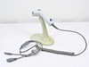 Metrologic MS9540 VoyagerCG scanner on CodeGate stand, side angle view showing full cable length