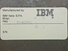 IBM Italia S.P.A. manufacturer label showing secondary part number 53-A02982, Milan Italy