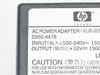 HP 0950-4476 label close-up showing part number, input 100-240V, and output +32V 1560mA specifications