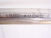 Nortec 1502089 USD stainless steel tube markings showing 1.500 inch x 0.049 inch wall specification