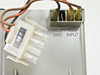 Matsushita EUK-66HN1A bottom panel close-up — showing white multi-pin connector labeled J86, three screw terminals labeled GND and INPUT, and output wiring leads