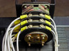 Quality Transformer Electronics 4690 — close-up of multi-layer rotary tap switch assembly showing wire connections at tap positions 12, 11, 22, 21, 32, 31 and circular common bus at base