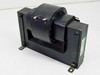 Varian MED 4950 klystron transformer inductor — right-side view showing lead 7 and lead 6 exit points on toroidal winding and green label on side panel