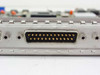 Close-up of I/O bracket showing gold-pin DB-25 connector