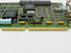 Wang 9454 ISA NIC close-up of component side showing main controller IC, supporting logic chips, and ISA edge connector detail