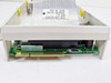 Premier 118-027475 caddy rear interior — label showing P/N 118-027475, REV 01, PREMIER 32/99, MADE IN USA, with gold-finger PCB visible