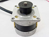 Sanyo Denki 103G770-3442 stepping motor – top-down view of toothed output shaft and square flange mounting plate