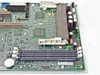 Compaq 296669-001 motherboard — closeup of SDRAM DIMM slots and Slot 1 CPU connector area