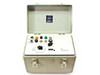 Traid Corp intervalometer controller open in aluminum travel case, front panel view showing indicator lights and controls