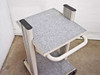 Unbranded White Rolling Cart with Carpeted Surfaces - Adjustable Platform Height