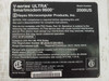 Hayes 2000US V-Series ULTRA 96 Smartmodem 9600 bottom label showing model number, FCC ID BFJ2000US, FCC registration, power ratings 14V AC 1.14A, and serial number