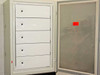 Queue Systems QU2195D12 Cryostar – interior view showing five inner door insulation panels closed and outer glass-panel door open