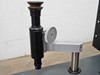 Delsa 440SX optical arm assembly with Unitron objective/eyepiece tube mounted on aluminum bracket and post
