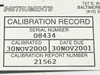 UDT S380 Optometer – calibration record sticker showing serial number 08434, calibrated 30NOV2000, date due 30NOV2001, calibration report number 21562