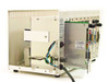 TCL 2110 Multiport Transceiver rear view showing backplane wiring, power cable exit, and partially ejected 2110-2BDM card with label