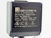 Leader Electronics A48121500 rating label showing Class 2 transformer, 120VAC input, 12VAC 1500mA output, part no. 0000157, UL listed, made in Taiwan Sep 1996